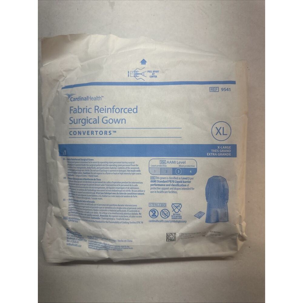 Cardinal Health 9515 AAMI Level 3 Non-Reinforced Surgical Gown Size XL